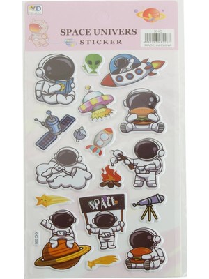 MiraLive Astronot Kabartmalı Sticker