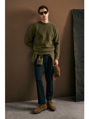 Lufian Erkek Logan Sweatshirt 112030194 Kahverengi