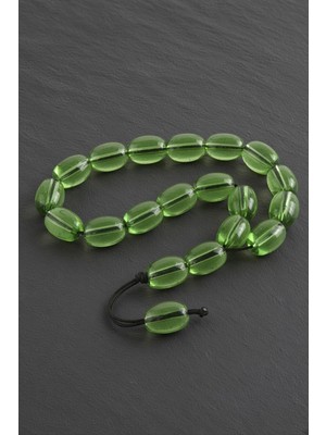 Hace Bazaar Oval Cam Taş Tesbih 10*13 mm -Hcb