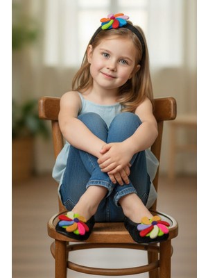 Ceyda Babet Ceyda Shoes Süslü Kadife Ev,hac, Umre Babeti, Hediye, Günlük Babet,tüylü Babet, Panduf, Patik, Gösteri Pisi Pisi Ponpon