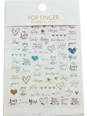 Pileli Store Kalp Yazılı Tattoo Dövme Sticker