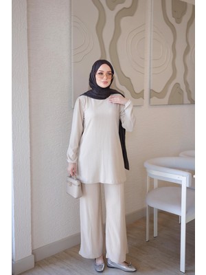 İmaj Butik Taş Bürümcük Tunik Pantolonlu Takım