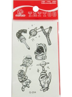 Pileli Store Astronot Tattoo Dövme Sticker