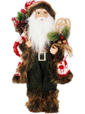 Generic Kürklü Noel Baba Dekoratif Biblo 41 cm