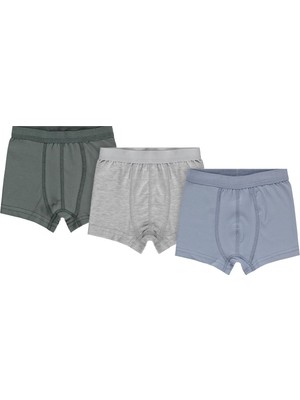 Civil Boys Civil Erkek Çocuk Basic Erkek Çocuk 3'lü Boxer | Likralı Süprem | Okul Kreş ve Günlük Kullanım