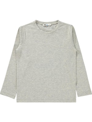 Civil Boys Civil Erkek Çocuk Basic Sweatshirt | Likralı Süprem Uzun Kol | Okul Kreş ve Günlük Kullanım - Gri