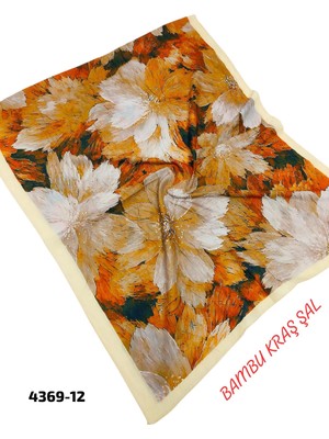 Desenli Bambu Kraş Şal
