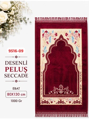 Sedef Desenli Peluş Seccade
