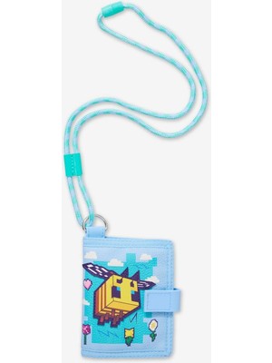 Smiggle Minecraft Mavi Boyun Askılı Cüzdan