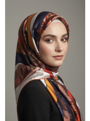 İpekal Çiçek Desenli Twill Eşarp Desen 2 Renk 4
