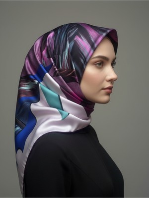 İpekal Çiçek Desenli Twill Eşarp Desen 2 Renk 5