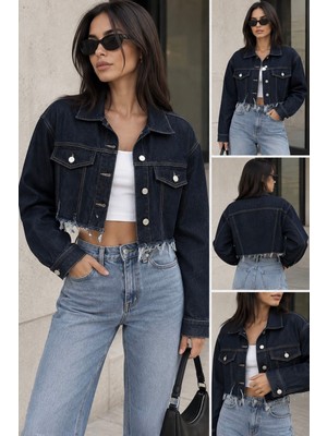 Aida Fashion Crop Denin Ceket