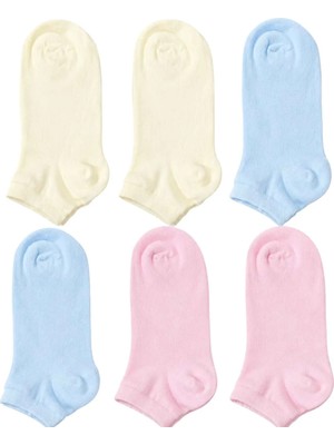 TeOra Store Kadın Bambu Dikişsiz Patik Çorap 6’lı Paket – Yumuşak, Nefes Alan, Nem Emici Kısa Konç Günlük Çorap – Krem, Mavi, Pembe