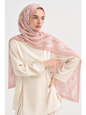 Revam Collection Point Desen Pamuk Soft Şal Pudra Pembe