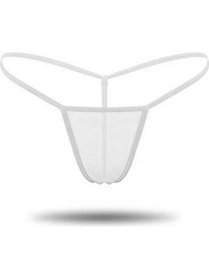 Lolitanya Beyaz Transparan Tül String Tanga L0368