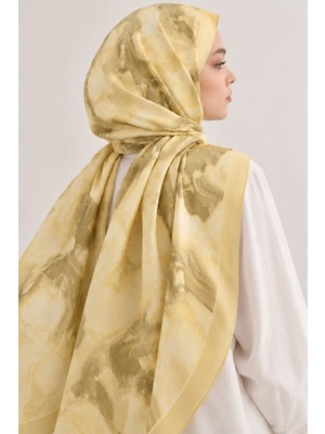 Revam Collection Degrade Desen Pamuk Soft Şal Sarı