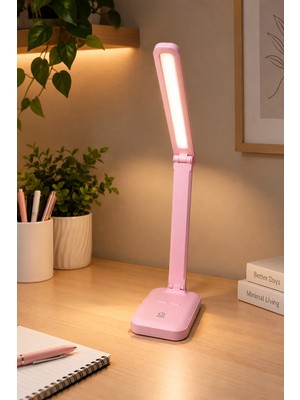 Giyitec Şarjlı LED Masa Lambası Dokunmatik Katlanabilir Ayarlanabilir Çalışma ve Ders Lambası Modern Tasarım
