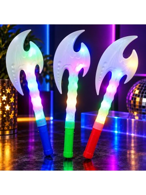 Kuzey Oyuncak 3 Adet 37 cm Renkli LED Işıklı Balta LED Işıklı Çubuk Yılbaşı Parti Işıkları Parti Aksesuarları