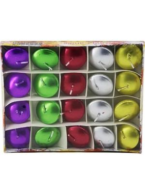 SS Home Concept 20PCS Suda Yüzen Mum Beyaz - Renkli