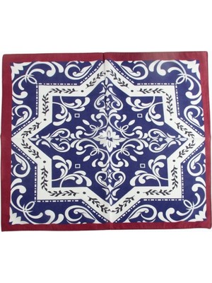 Pileli Store Çini Desenli Zr Şifon Fular 50*50 cm