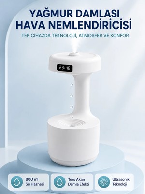 SS Home Concept Anti Yerçekimi Su Damlası Hava Nemlendirici 800 ml Ultrasonik Aroma Difüzör
