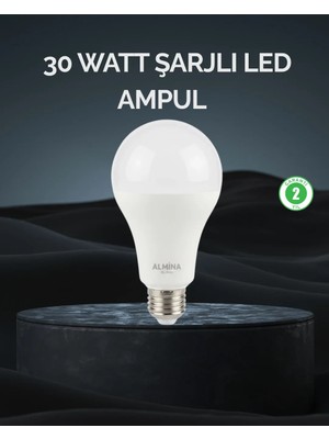 SS Home Concept Şarjlı LED Ampul 30 Watt Soğuk Beyaz