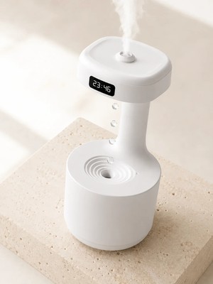 SS Home Concept Ultrasonik Hava Nemlendirici 800 ml Aromaterapi Difüzör Ters Su Damlası Efektli