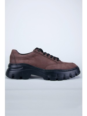 Dimattia Erkek Nubuk Deri Bağcıklı Sneaker DM00333 U007824 Kahve