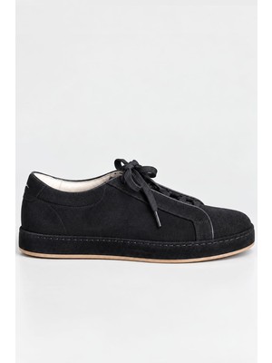 Dimattia Erkek Deri Bağcıklı Sneaker U008328 Siyah
