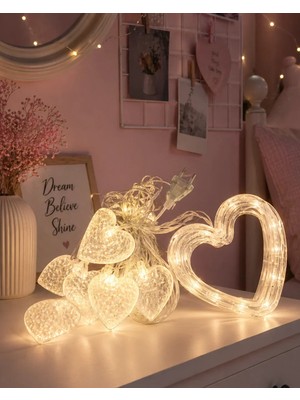 SS Home Concept Kalp Figürlü LED Neon Dekor Işığı Romantik Ortam Aydınlatması