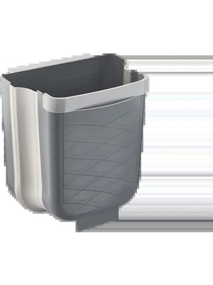 SS Home Concept Gri Katlanabilir Mutfak Çöp Kovası 6lt