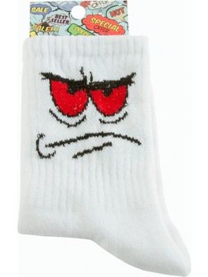 Pileli Store Emoji Kolej Çorap 8*28