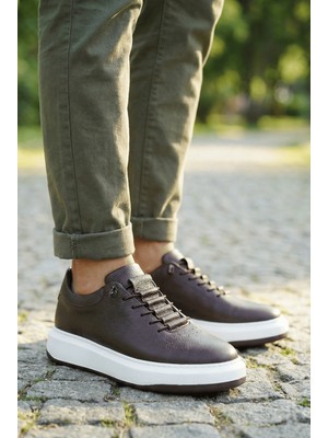 Zerenyus ZRNR-404 Urban Comfort Premium Bağcıksız Günlük Erkek Sneaker Kahverengi