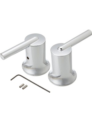 Gültekin Delta Faucet H659 Trinsic, Iki Metal Kol Kolu Kiti-Roma Küveti, Krom, 8,1 x 9,4 x 17,5 cm