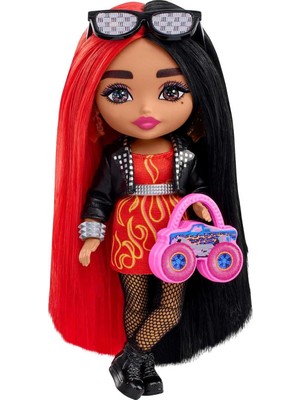 Gültekin Barbie Extra Mini Bebekler Alev Baskılı Elbise