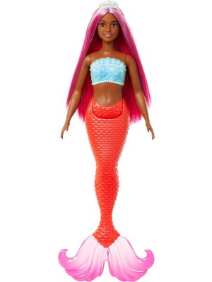 Gültekin Barbie Dreamtopia Deniz Kızı Bebekler - Kırmızı Kuyruk Beyaz Taç