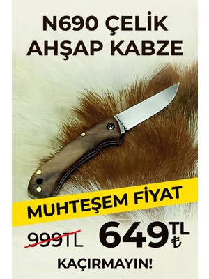 Depo Trend Depotrend Idea N690 Çelik Ahşap Kabze Çakı