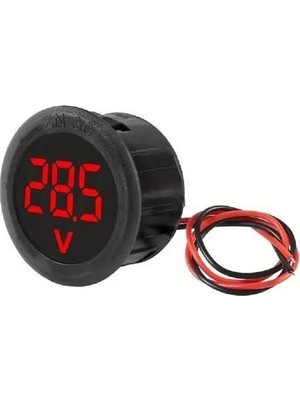 Gültekin Dc 4-100V Dijital Voltmetre Kırmızı LED – Araç, Tekne, Karavan, Motosiklet Uyumlu