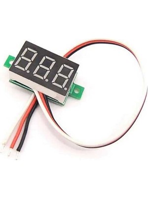 Gültekin Sanec Mini Dijital Voltmetre Dc 0-100V 0.28 Inç Kırmızı