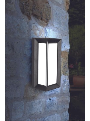 Gültekin Bahçe Aydınlatması LED Işık 25CM 12W Beyaz Işık 6500K Zita Ultra Bahçe Duvar Aplik Su Geçirmez