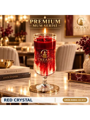 Creamy Candle Red Cyrstal