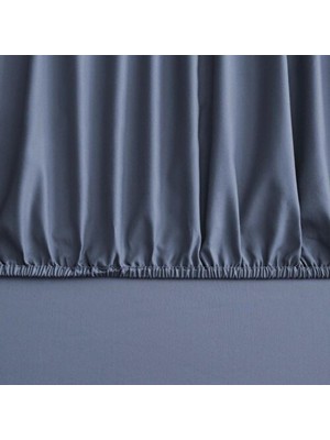 Gültekin Linens Mix&match Pamuk Saten Tek Kişilik Lastikli Çarşaf Indigo