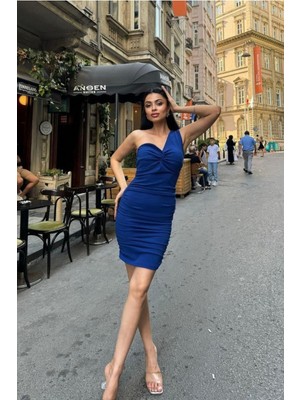 Defy Moda Kadın Zarif Stil Straplez Büzgülü Balık Kesim Abiye Elbise