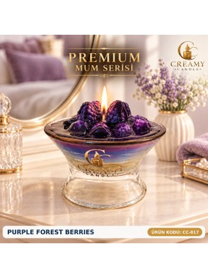 Creamy Candle Purple  Forest  Berrıes