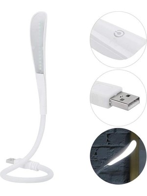 TeknoKapsül PM-24560 14 Ledli Beyaz Esnek USB LED Lamba 3 Kademeli