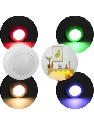 TeknoKapsül PM-26973 Rgb Gün Işığı LED Raf Duvar Aydınlatma 3xaaa Pil Ile Çalışır (Tekli)
