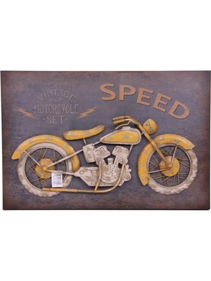 Pileli Store Motorsiklet Tablo Pano Vintage Dekoratif Ev Ofis Hediyelik