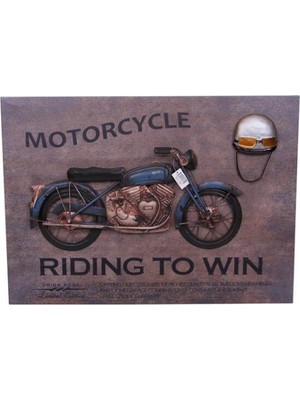 Pileli Store Motorsiklet Tablo Pano Dekoratif Vintage Ev Ofis Hediyelik