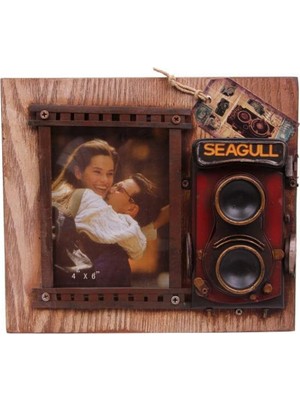 Pileli Store Dekoratif Metal Çerçeve Fotoğraf Makinesi Dekorlu Hediyelik