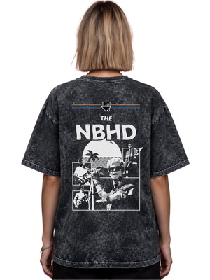 Sevbano The Neighbourhood Rock Metal Müzik Grubu Baskılı Unisex Oversize Eskitme Yıkamalı Tişört
